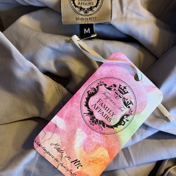 Family Affairs Midnight Voyage Peter Pan Collar Dress in Gray Size Medium NWT - Picture 6 of 7